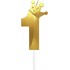 No 1 Crown Birthday Candles Gold